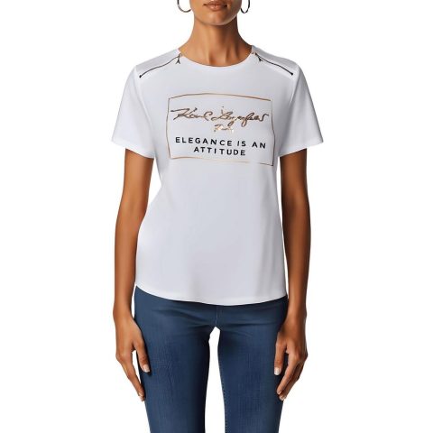 Metallic Cotton Graphic T-Shirt
