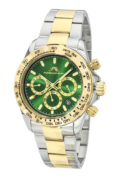 Preston Stainless Steel Two Tone & Green Men’s Watch 1035CPRS