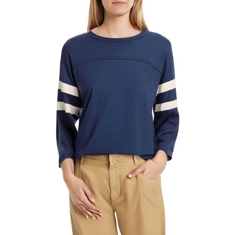 Hart Football T Striped Cotton Pullover Top