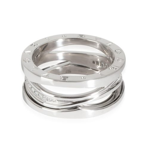 BVLGARI B.zero 1 Legend Diamond Ring in 18k White Gold 0.16 CTW 7748904288316