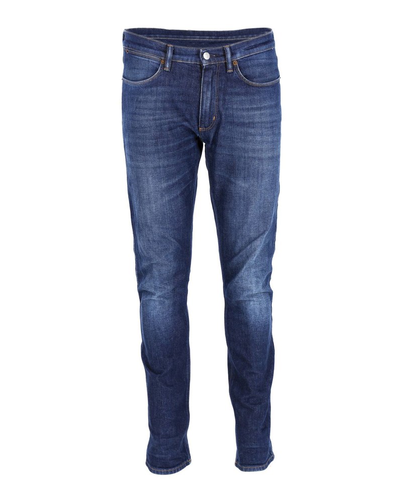 Acne Studios Max Slim Fit Jeans in Dark Blue Cotton Denim 7748904124476
