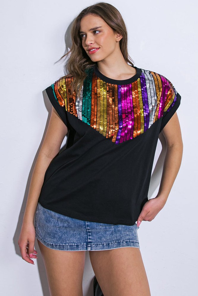 HOW I’M FEELING BLACK KNIT TOP