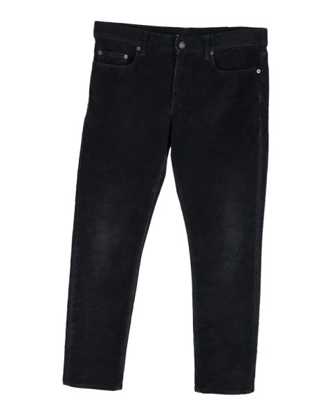 Saint Laurent Straight-Leg Corduroy Trousers in Black Cotton 7748907040828
