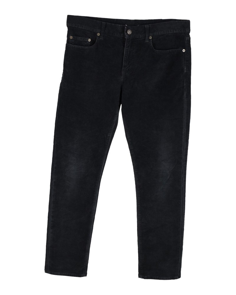 Saint Laurent Straight-Leg Corduroy Trousers in Black Cotton 7748907040828