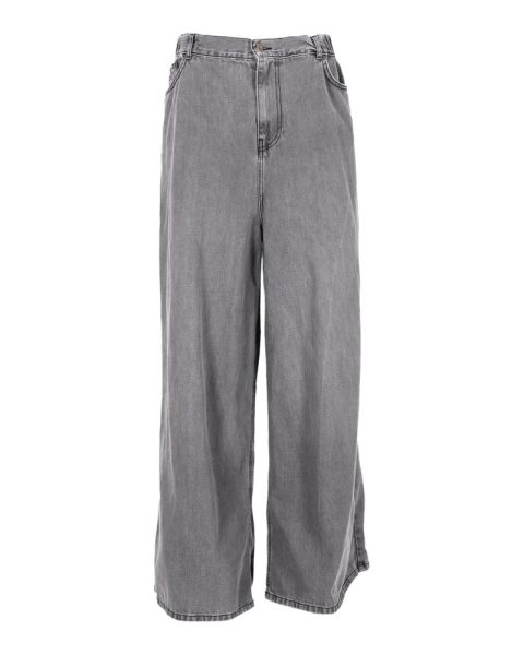 The Franke Shop Wide Leg Jeans in Grey Cotton 7748911071292