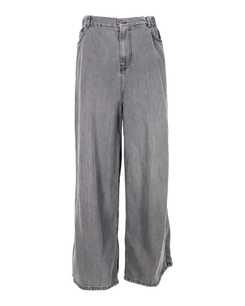 The Franke Shop Wide Leg Jeans in Grey Cotton 7748911071292