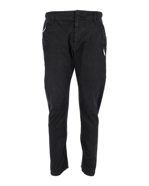 Dsquared2 Zipped Pocket Jeans in Black Cotton 7748911202364