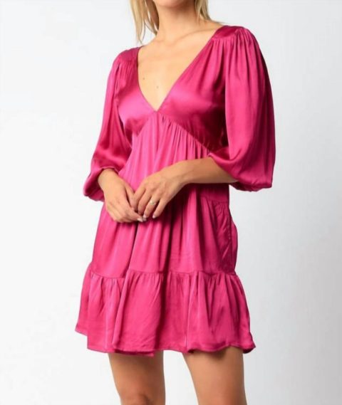 The Cindy Dress In Fuchsia