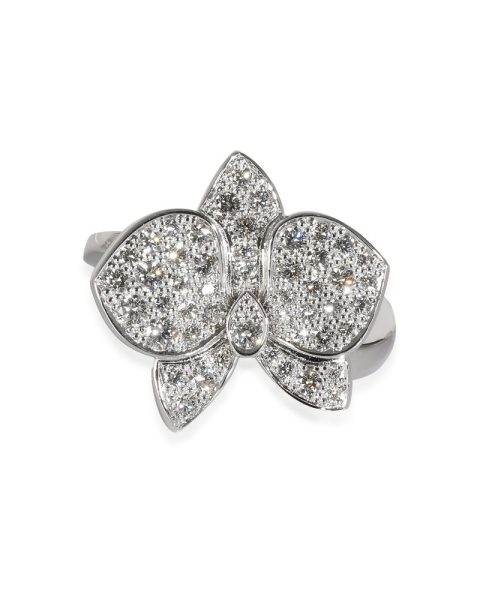 Cartier Caresse d’Orchidees Ring in 18K White Gold 0.54 CTW 7748905893948