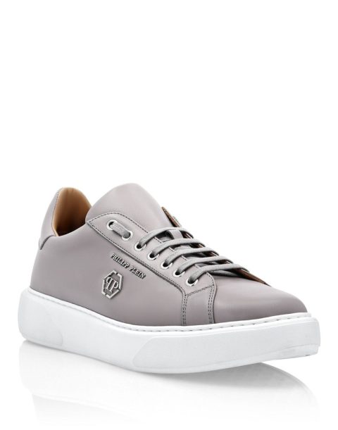 Leather Lo-Top Sneakers Hexagon 7650312159292