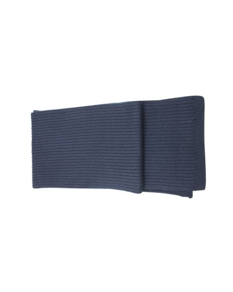 Dolce & Gabbana Rib Knit Scarf in Navy Blue Wool 7748911890492