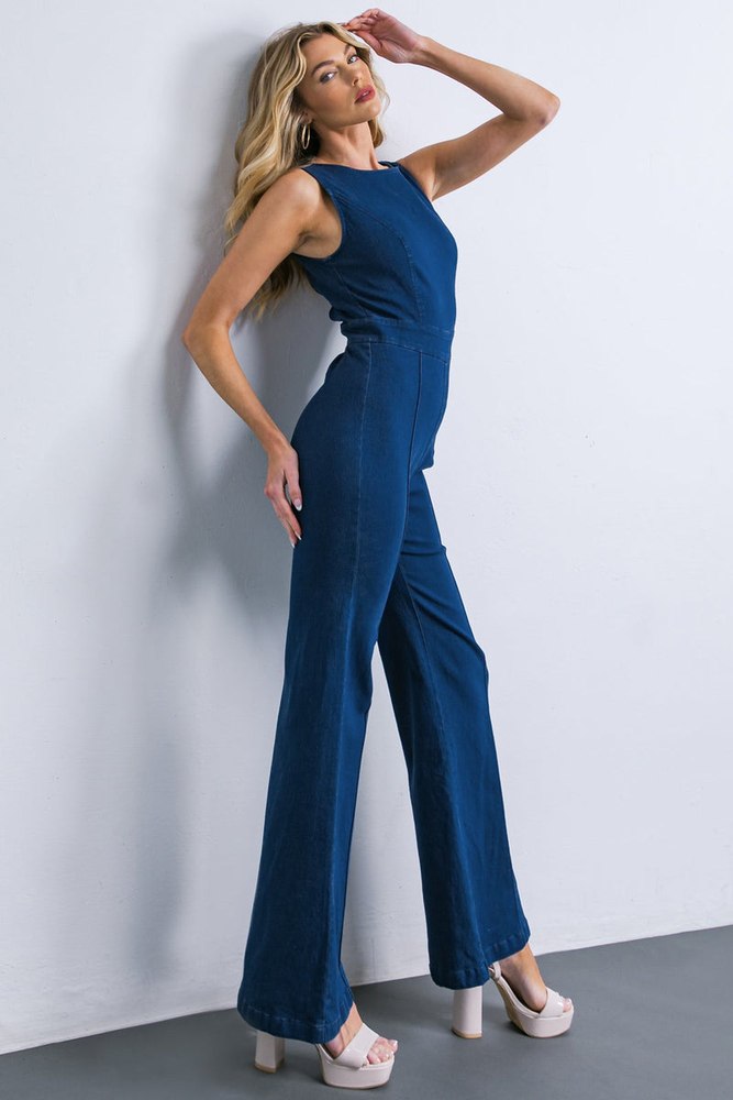 KISS AND WON’T TELL DENIM JUMPSUIT