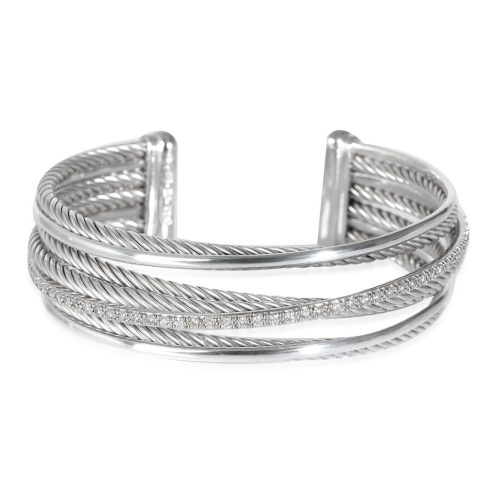 David Yurman Crossover Bracelet in Sterling Silver 0.65 CTW 7748910153788