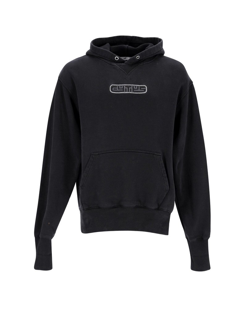 Eytys Lewis Logo-Patch Hoodie in Black Organic Cotton 7748913856572