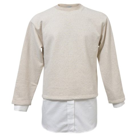 Loewe Shirt-Hem Sweatshirt in Beige Cotton 7748914085948