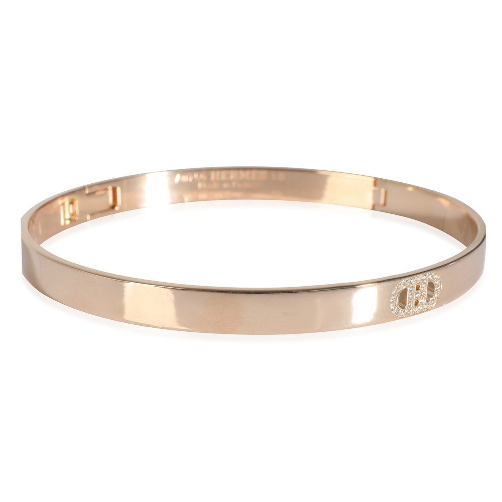 Hermès H d’Ancre Bracelet in 18k Rose Gold 0.07 CTW 7748912119868