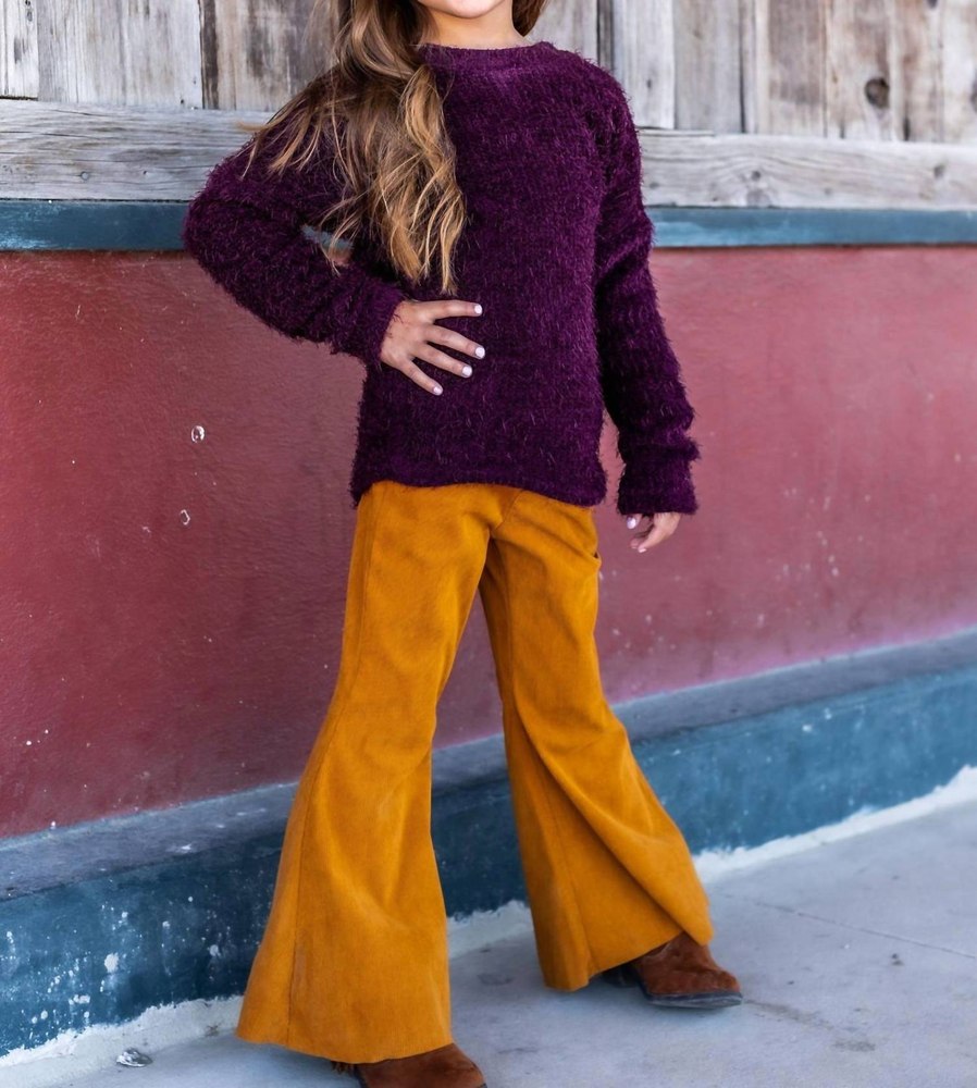 Girl’s Sugar And Spice Flare Pants In Camel