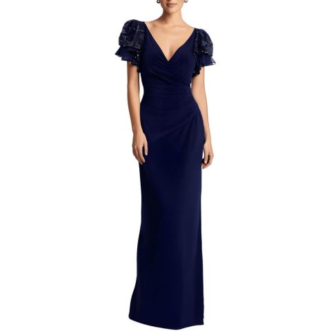 Petites Sequined Evening Dress