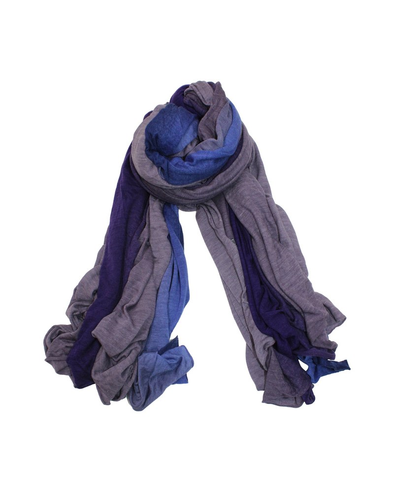 Max Mara Gradient Scarf in Purple Cotton 7748918706236