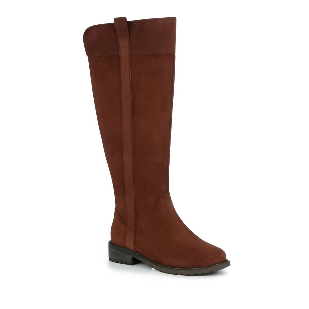Women’s Hervey Knee High Waterproof Suede Boot In Tawny