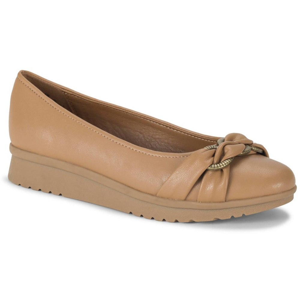 Aurora Faux Leather Slip-On Ballet Flats