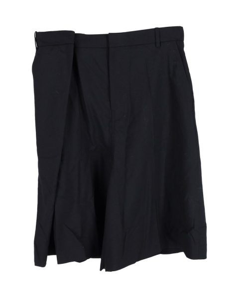 Loewe Knee-Length Shorts in Black Wool 7748929519676