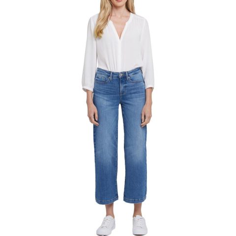 Teresa Crop Denim Wide Leg Jeans