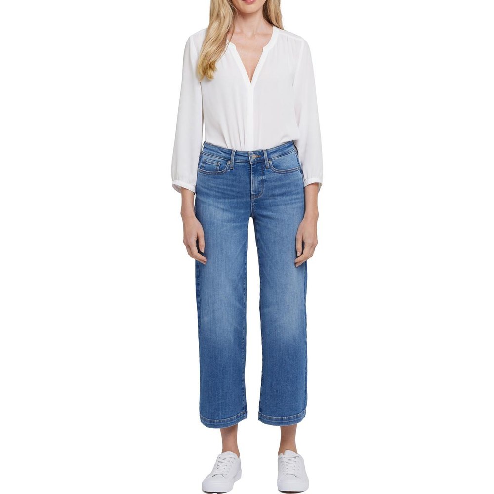 Teresa Crop Denim Wide Leg Jeans