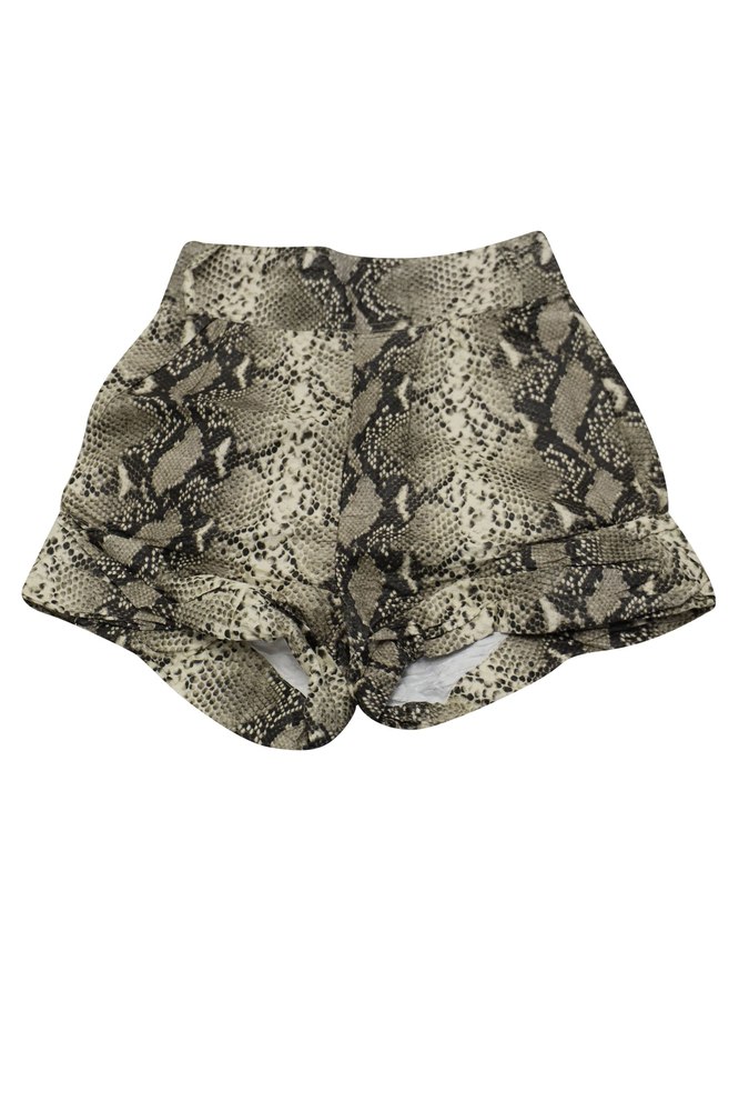 Philosophy Di Lorenzo Serafini Snakeskin Print Shorts in Multicolor 7748928864316