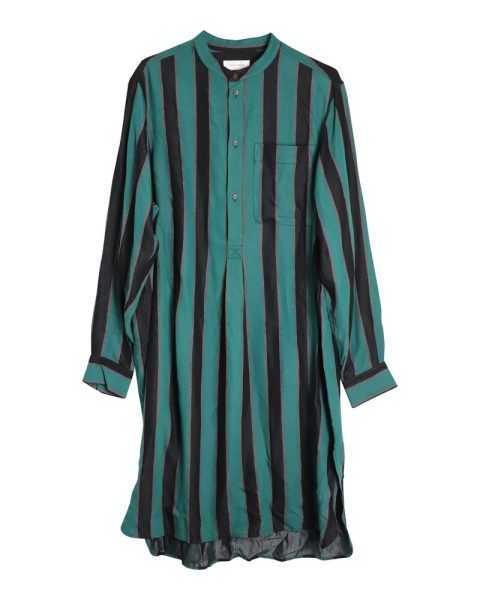 Wales Bonner Striped Dress in Green Viscose