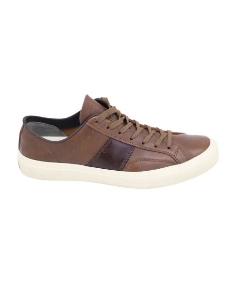 Tom Ford Burnished Cambridge Sneakers in Brown Calf Leather 7748930699324