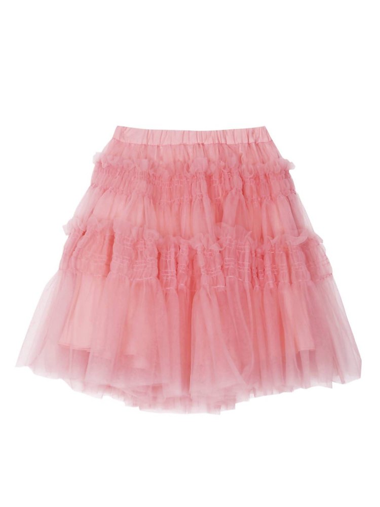 Girl’s Fluffy Tulle Skirt In Pink