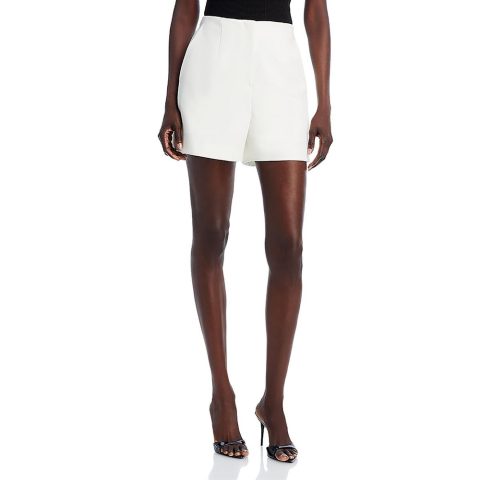 Elastic Faux Pockets Casual Shorts