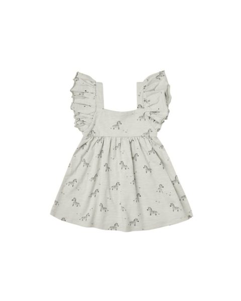 Girls Mariposa Dress In Zebra