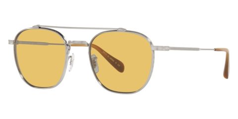 Oliver Peoples Unisex 49mm Brushed Silver Sunglasses