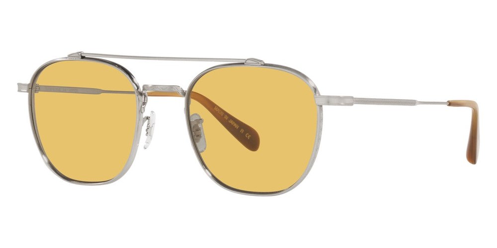 Oliver Peoples Unisex 49mm Brushed Silver Sunglasses