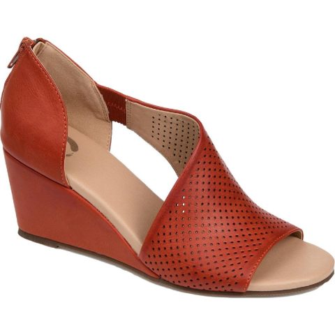 Aretha Faux Leather Wedge Heels