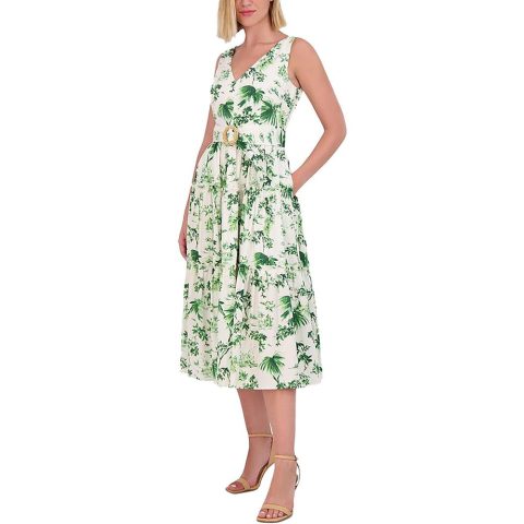 Cotton Sleeveless Midi Dress