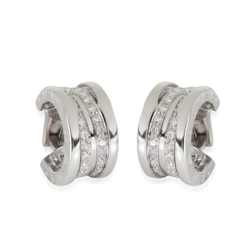 BVLGARI B.zero1 Hoop Earring in 18K White Gold 1.08 CTW 7748958650428