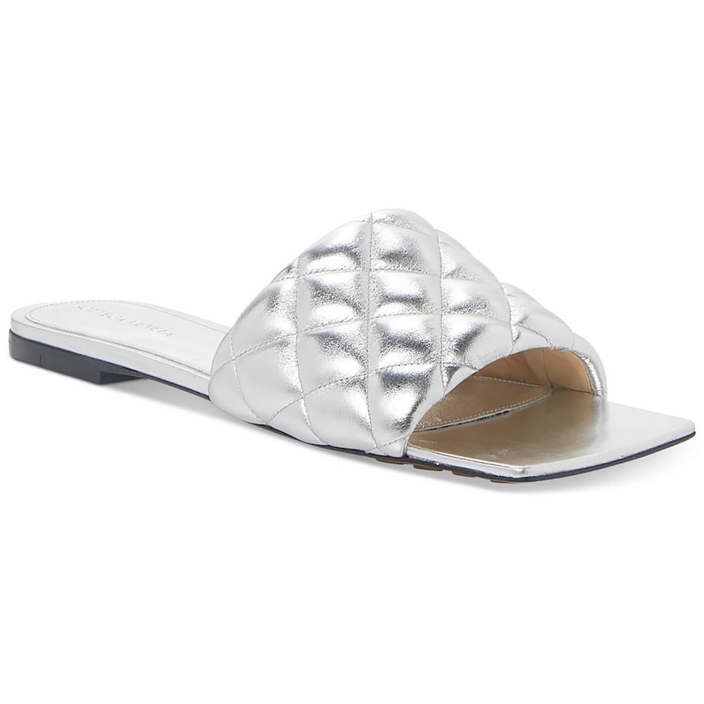Leather Slip On Slide Sandals
