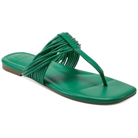Tanya Faux Leather Strappy Thong Sandals