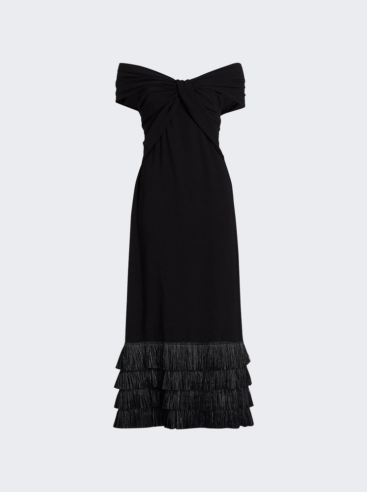 The Little Black Fringed Ankle Dress