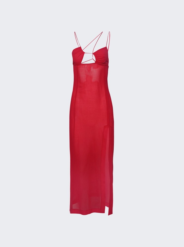 Asymmetric Bra Maxi Dress