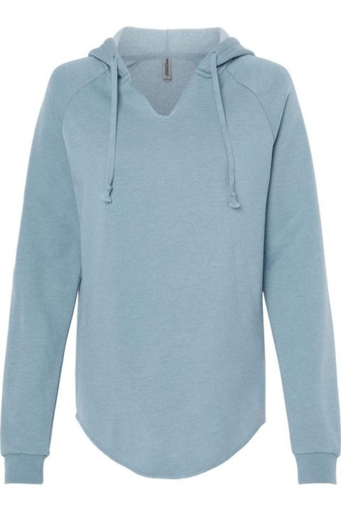 Independent Trading Co. Womens Lightweight California Wave Wash Hooded Sweatshirt 7824347889724