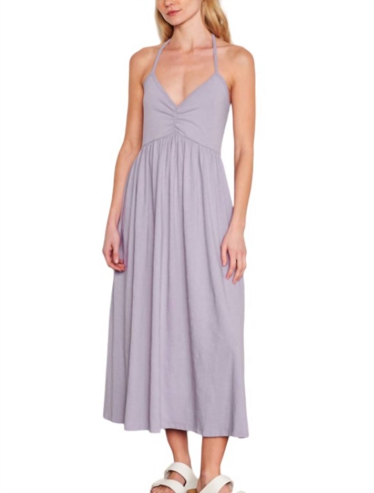 Tie Back Dress In Lavender