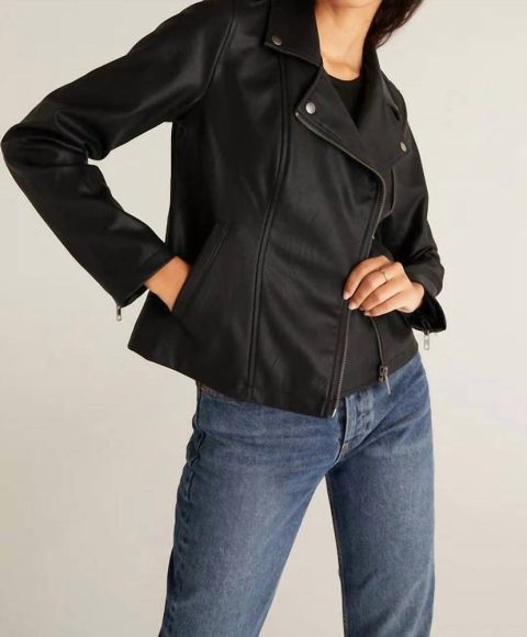 Trina Moto Jacket In Black