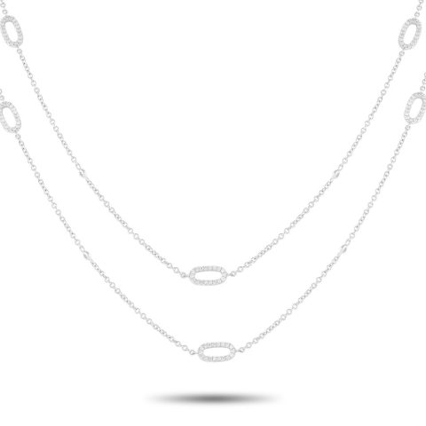 LB Exclusive 18K White Gold 1.75ct Diamond Necklace ANK-16804