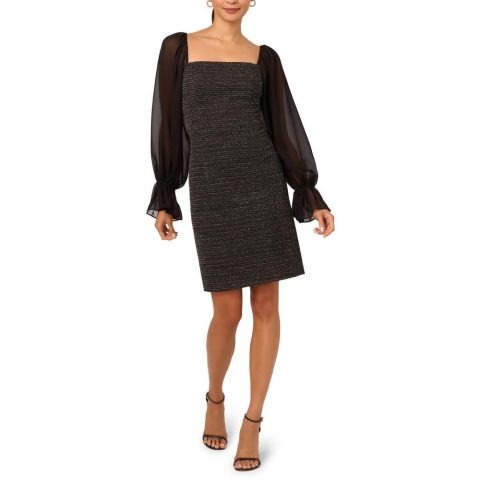 Metallic Boucle Cocktail And Party Dress