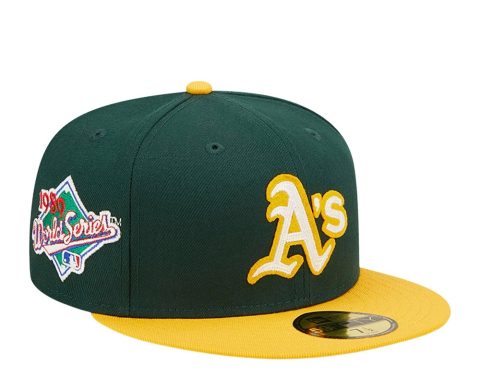 New Era Oakland Athletics Letterman 59FIFTY Fitted Cap 60296438 – Green/Yellow