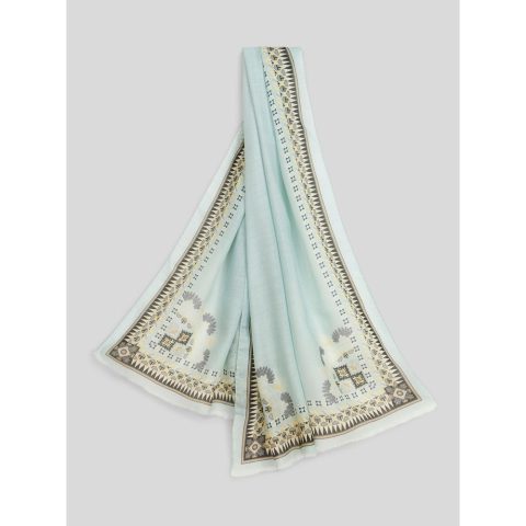 Scarf With Geometric Paisley Frame